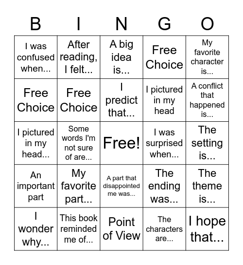 Stop -n- Jot Bingo Card