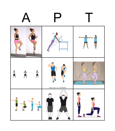 Fitness Bingo Card