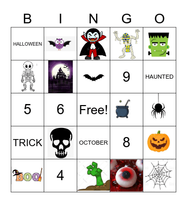 Halloween Bingo Card