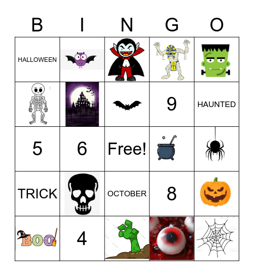 Halloween Bingo Card