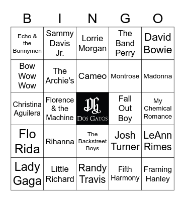 Halloween Songs 3 Bingo Card