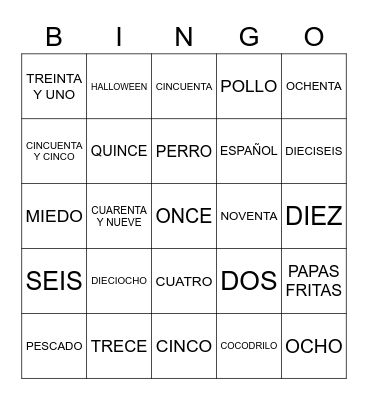 HISTORIA DE MIEDO Bingo Card