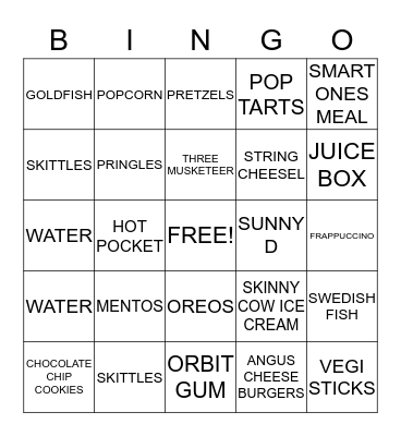 SCHOOL  STORE Bingo Card
