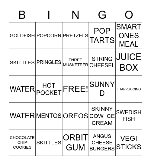 SCHOOL  STORE Bingo Card