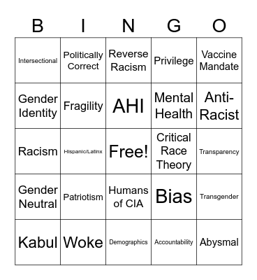 DIO BINGO! Bingo Card