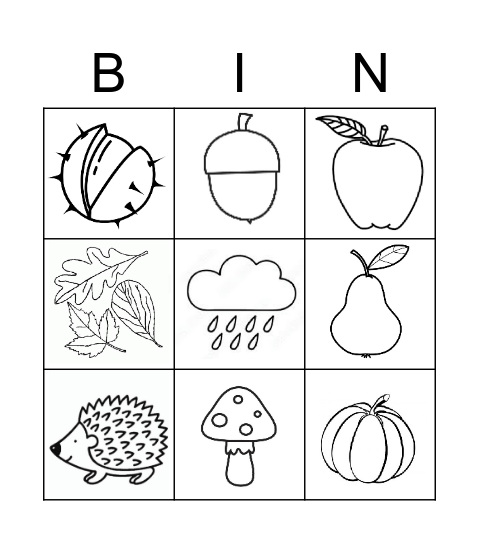 Herbst Bingo Card