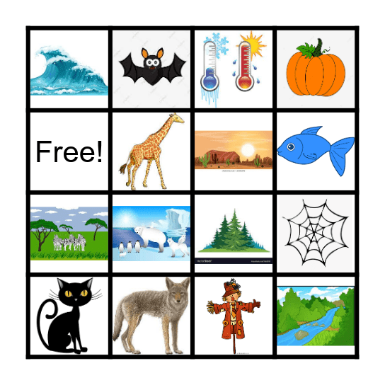 October/Biome BINGO Card