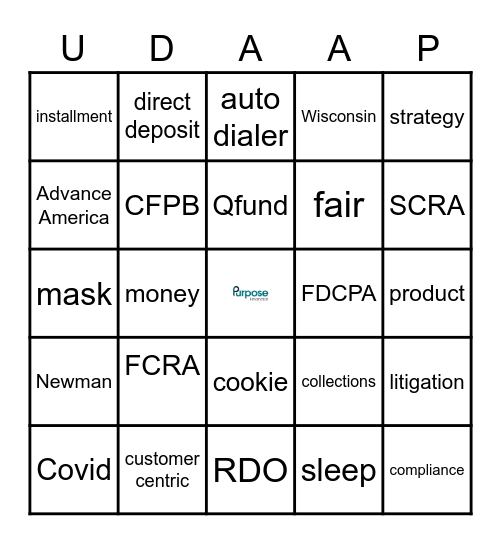 Compliant Bingo Card