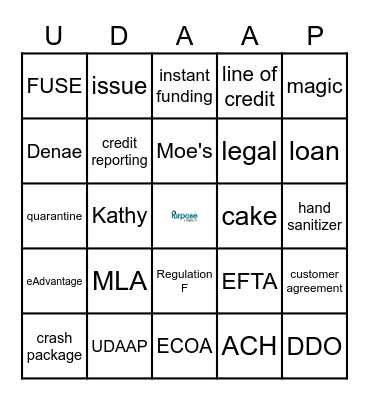 Compliant Bingo Card