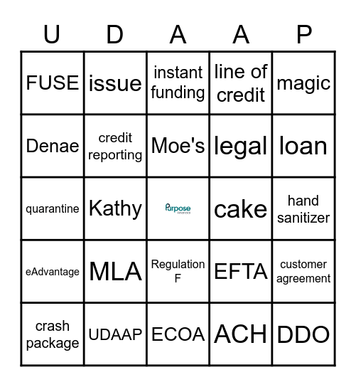 Compliant Bingo Card