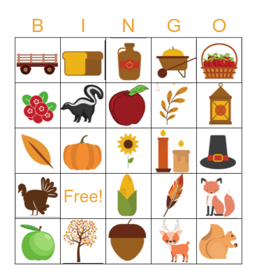 SBU's Fall Bingo Card