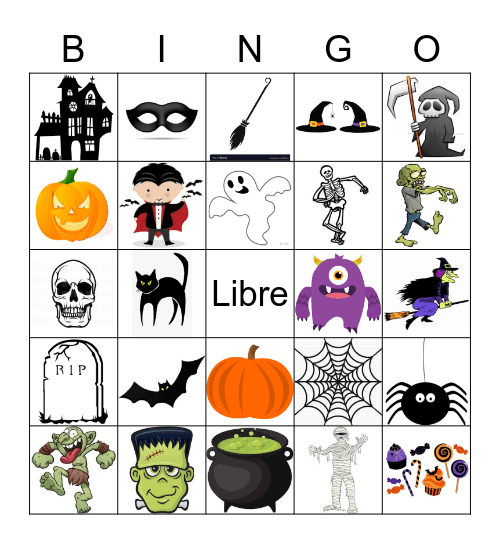 L'Halloween Bingo Card