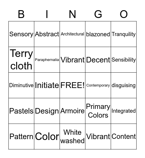 Design Bingo Card