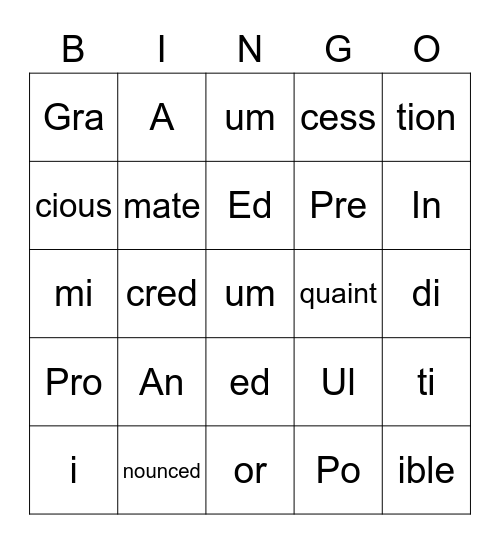 RZR Pro XP Bingo Card