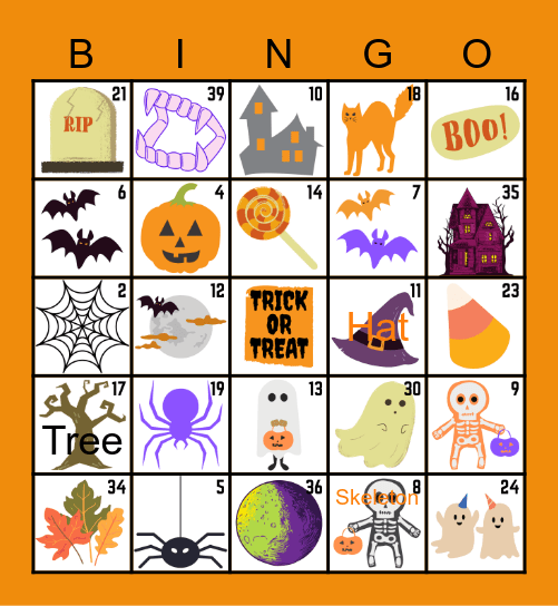 Happy Halloween Bingo Card