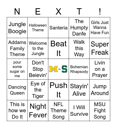 1st Annual NEXT Tailgate!!! Bingo Card