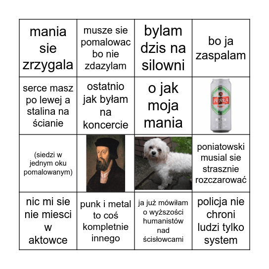 hania bingo Card