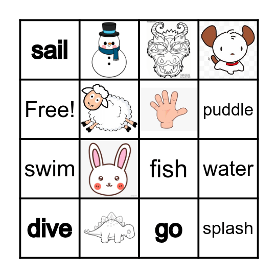 Fun in the water Bingo Card