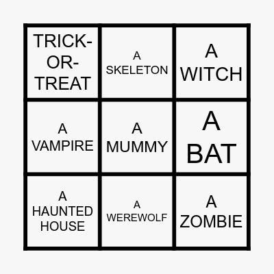 HALLOWEEN Bingo Card