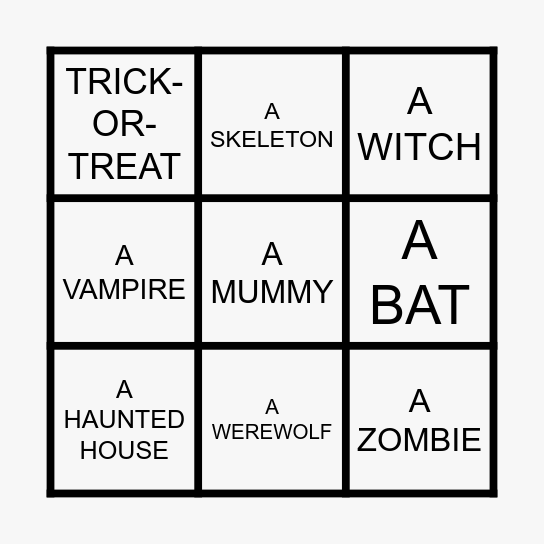 HALLOWEEN Bingo Card