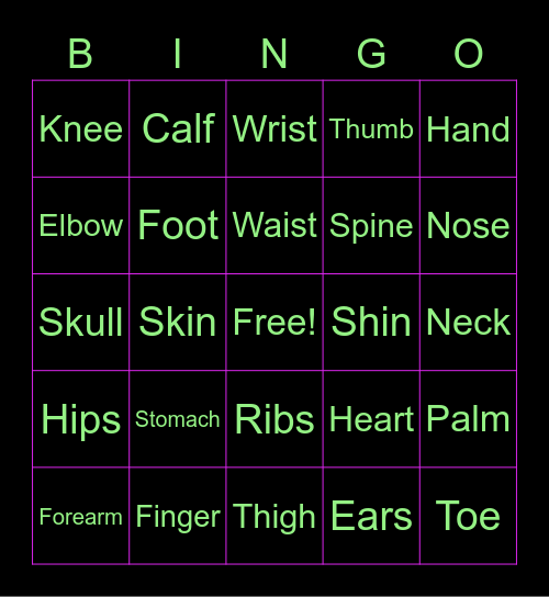 School on Wheels Bingo Card