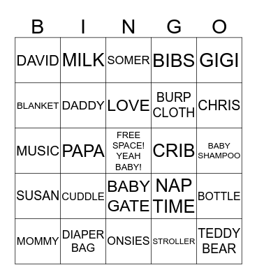 GIGI'S BINGO Card