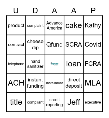 Compliant Bingo Card