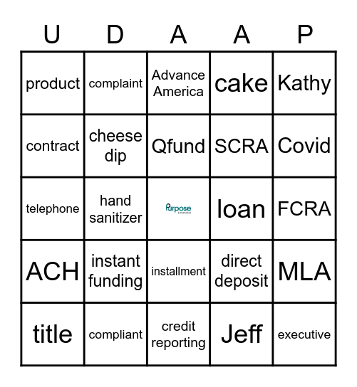 Compliant Bingo Card