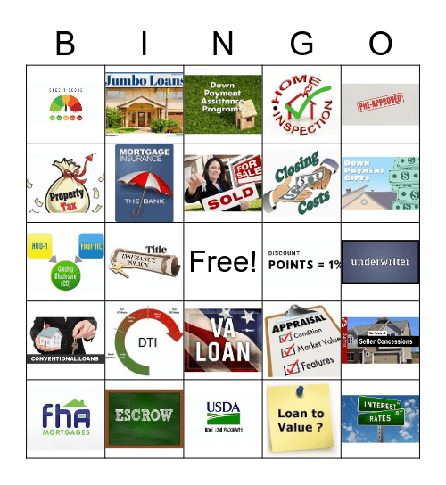 Lender Lingo Bingo Card