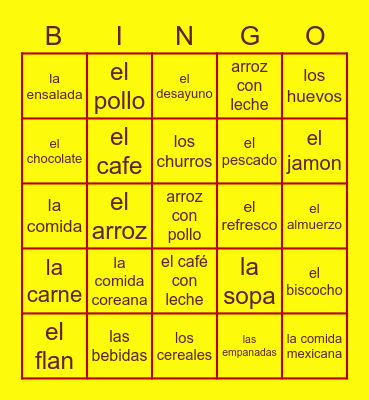 Loteria! 2 Bingo Card