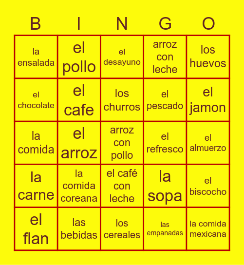 Loteria! 2 Bingo Card