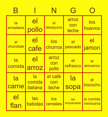 Loteria! 2 Bingo Card