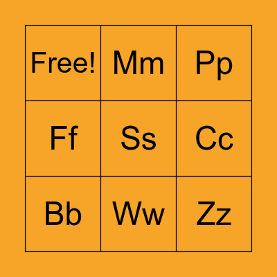 Halloween Bingo Card