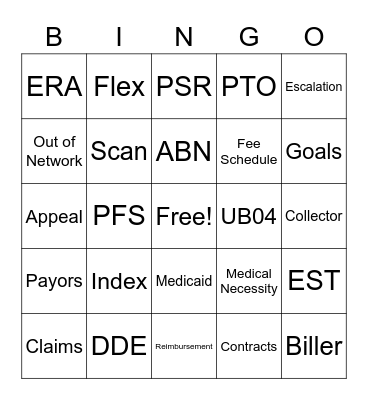 PFS WEEK 2021 Bingo Card
