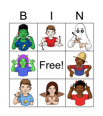 Halloween ASL Bingo 2 Bingo Card