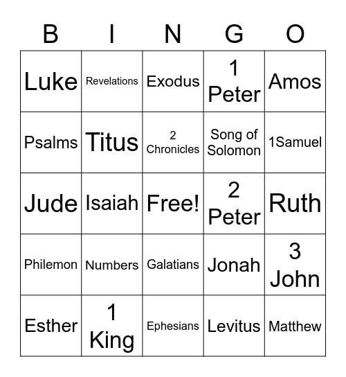FFWC BINGO Card