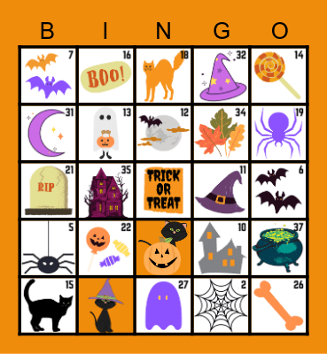 Happy Halloween! Bingo Card