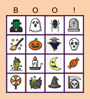 Happy Halloween Bingo Card