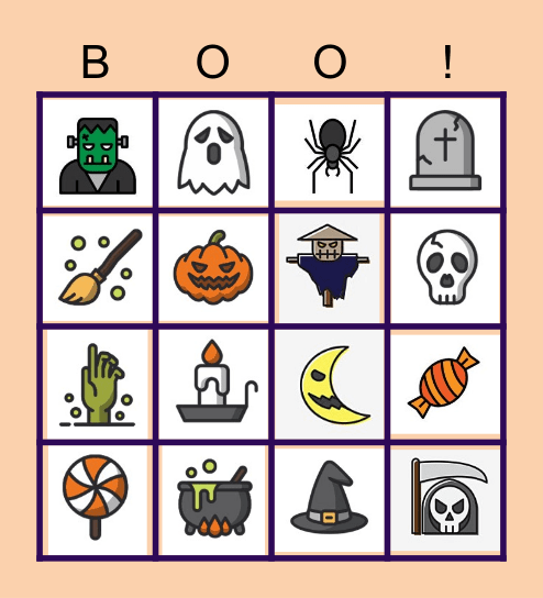 Happy Halloween Bingo Card