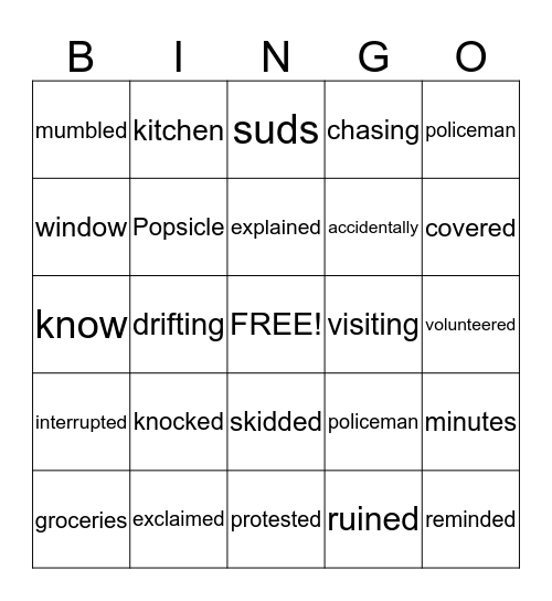 Nothing Much Happened Today Bingo Card