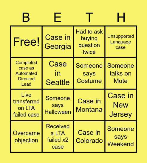 Bethly Hallows Bingo 10/27-10/30 Bingo Card