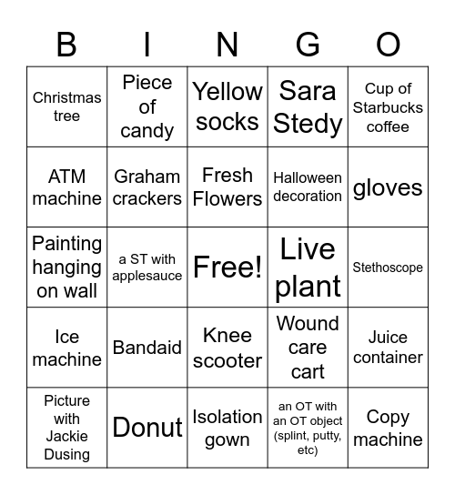 Happy PT month! Bingo Card