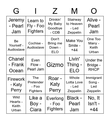 Birthdays Bingo Card