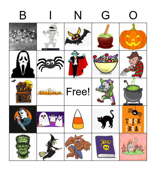 Halloween 2021 bingo Card