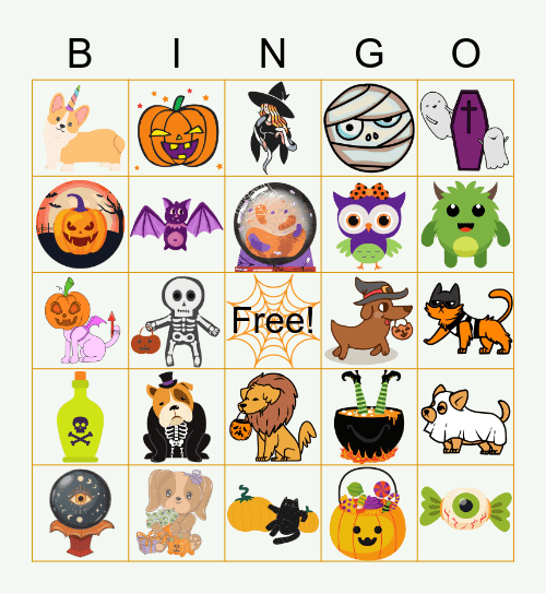 HH HALLOWEEN Bingo Card