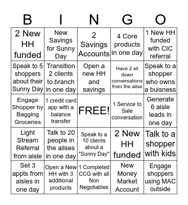 New HH Bingo Card