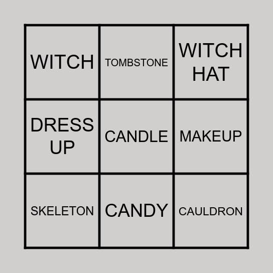 HALLOWEEN BINGO! Bingo Card