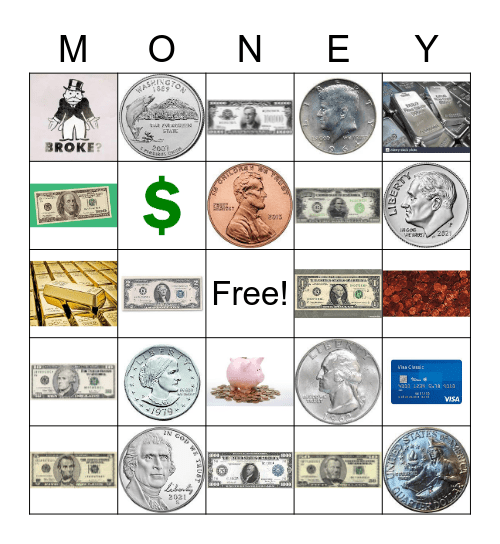 MONEY BINGO Card