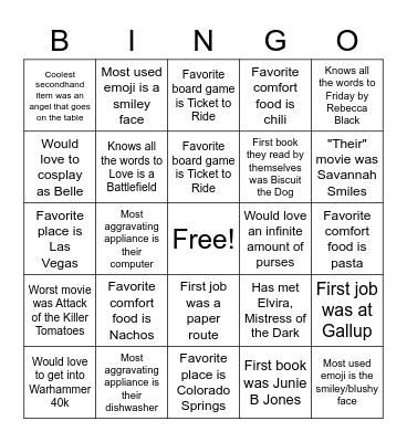 Bingo Card