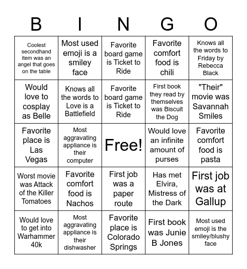 Bingo Card